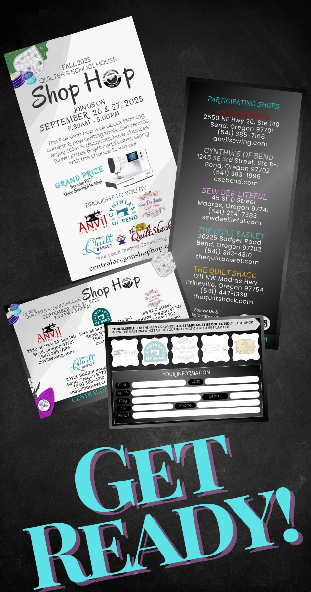 Fall 2025 Quilters Schoolhouse Shop Hop-Get Ready!